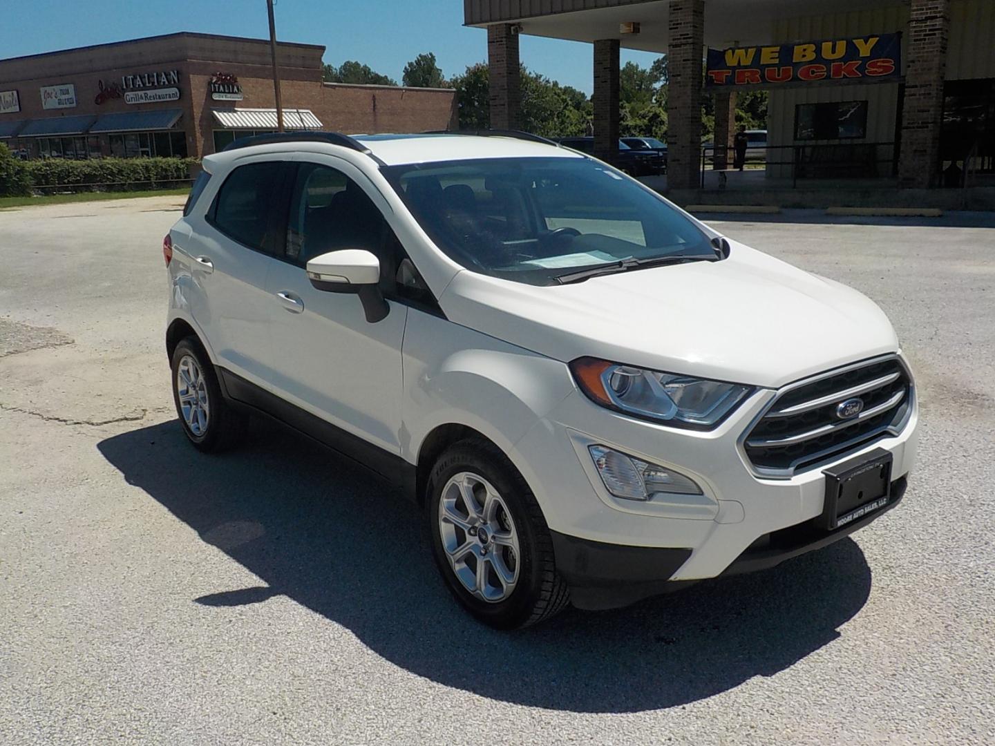 2020 White /Gray Ford EcoSport (MAJ3S2GE1LC) , Automatic transmission, located at 1617 W Church Street, Livingston, TX, 77351, (936) 327-3600, 30.710995, -94.951157 - Great economy in a SUV - Photo#1